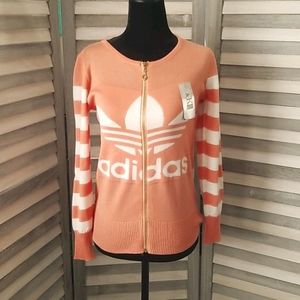 NWT Adidas (not authentic) Peach Zip up Size Small